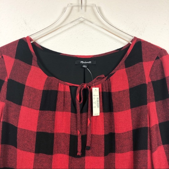 Madewell | Buffalo Check Wool Blend Tunic Dress - Picture 5 of 8